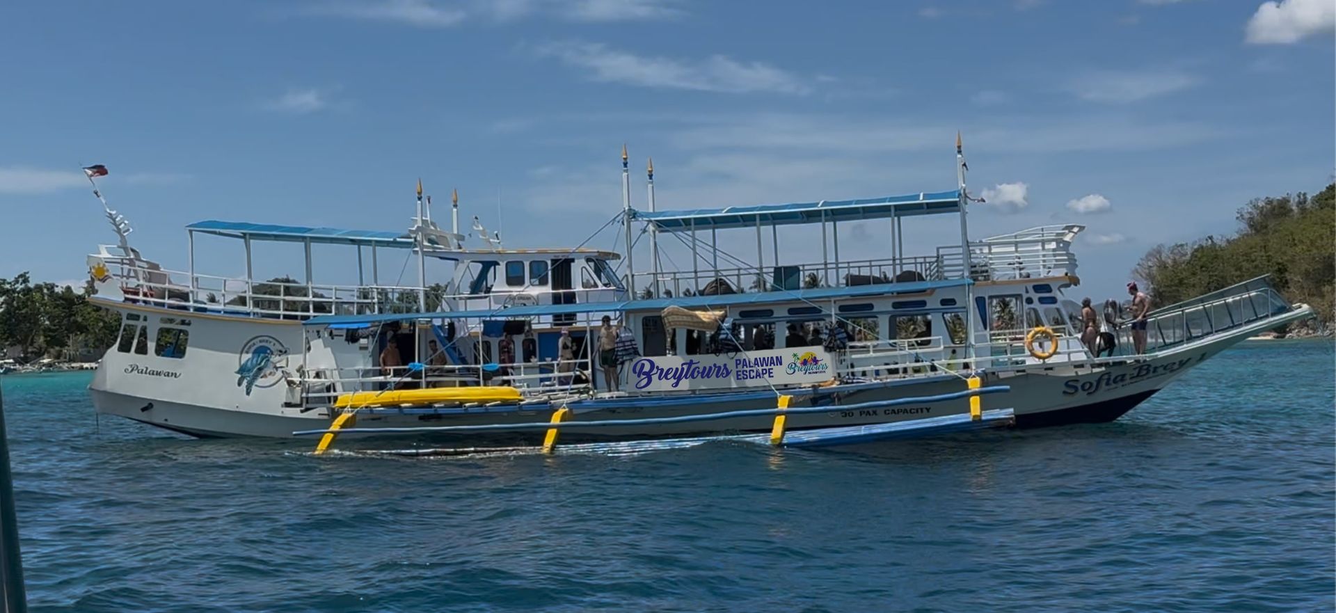 Brey Island Tours boat in Palawan